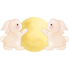 Bunny and moon