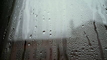 Cold Winter Day with Window Condensation, Moody Depression Concept