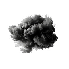black cloud on transparent background