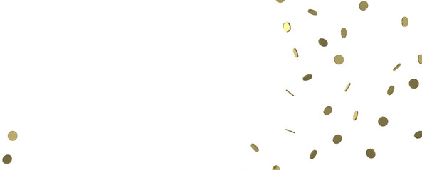 Sparkling Jubilation: Breathtaking 3D Illustration of Sparkling Gold Confetti Celebration