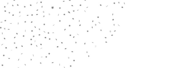 sparkles silver stars on white background with text place- Image