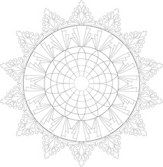 Vector Mandala Coloring Pages & Books