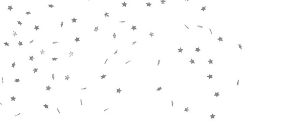 sparkles silver stars on white background with text place- Image