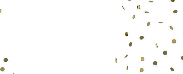 Sparkling Jubilation: Breathtaking 3D Illustration of Sparkling Gold Confetti Celebration