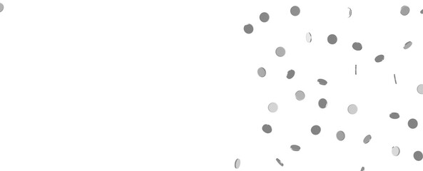 Glittering silver  confetti png. Glittering silver  confetti falls from above on transparent background. Celebrate festivals.
