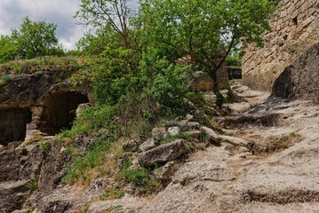 Crimean peninsula - cave city Chufute. Weekend fun - a walk through the medieval city of Crimea