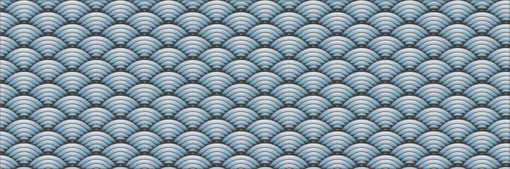 Japanese seamless pattern vector. Abstract Asian vector creative motif. Blue and gray gradient