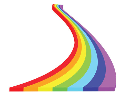 Rainbow Slide Background. Vector Illustration