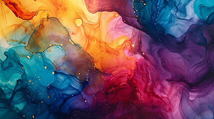 A unique background with alcohol ink and liquid art techniques. Bold and expressive display of vibrant colors and fluid patterns. aesthetic backgrounds