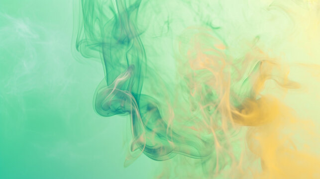 Colorful smoke aesthetic minimalism background. Pastel green colored fumes seamless background. aesthetic backgrounds © Swaroop