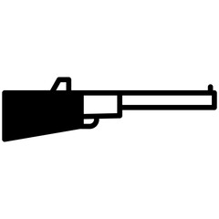 Rifle solid glyph icon