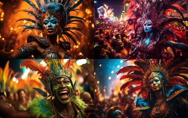 set of people celebrating Carnival
