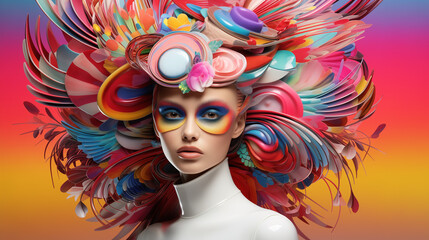 Digital art transports you to a high-fashion runway, where confident models showcase bold avant-garde designs, epitomizing innovation and artistic expression in a visually arresting composition.