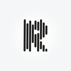 Podcast Radio Logo design On Letter R Design Using Microphone Template vector illustration