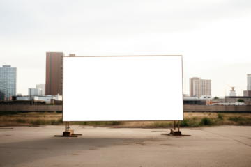 In the quiet of the city's heartbeat, an empty billboard stands ready, offering a transparent canvas against the urban sprawl