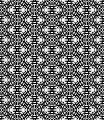 Black seamless abstract pattern. Overlay for background and backdrop. Ornamental design. PNG graphic illustration with transparent background.