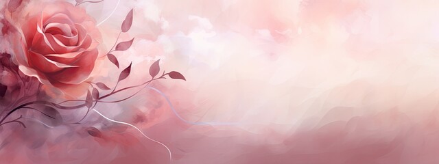 Abstract rose painting background with copy space. Valentin's day. Love concept - obrazy, fototapety, plakaty