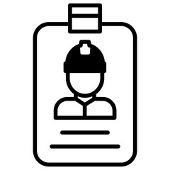 Id Card solid glyph icon