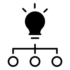 Idea Flow solid glyph icon
