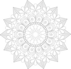 Vector Mandala Coloring Pages & Books