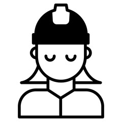 Woman solid glyph icon