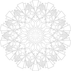 Vector Mandala Coloring Pages & Books