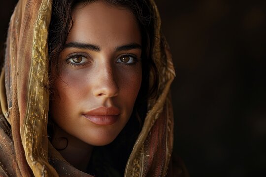 Beautiful queen Esther, Bible story.