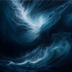 Fototapeta premium Emotional Seascape: Vivid Abstract Ocean Painting with Powerful Waves and Dramatic Sky - Perfect for Nature, Emotions, and Abstract Art Enthusiasts! #OceanArt #AbstractPainting #NatureInspired