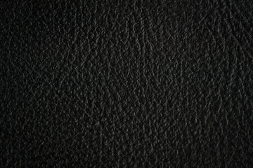 Macro background made of black leather texture.