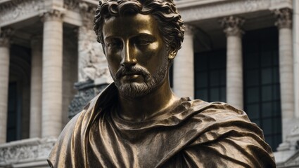Stoic Essence in Sculpture: A Philosophical Illustration of Stoicism and Wisdom, Stoicism, Generative Al