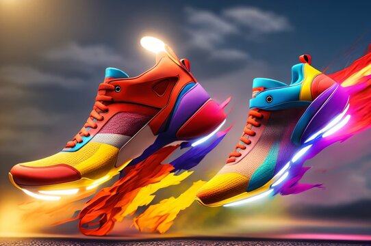 colorful sneakers