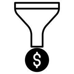 Funnel solid glyph icon