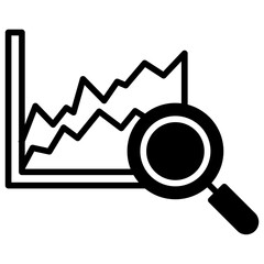 Market Research solid glyph icon