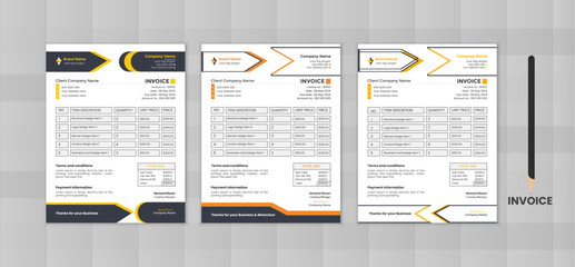 creative and simple business invoice design template