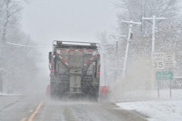 Snow Plow on a City Street