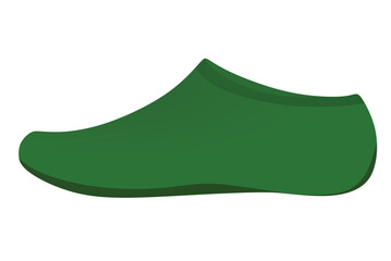 Green  swim sock. vector illustration