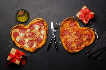 Heart-shaped pizzas: Delicious love-themed dish