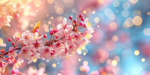 Foto op Plexiglas 桜の花、クローズアップ © JIN KANSA