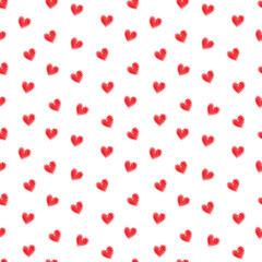 Valentine Seamless Pattern Wallpaper - Red black heart valentines day doodle vector illustration background - Love valentine's digital wrapping paper - wedding dating anniversary wallpaper