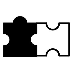 Piece solid glyph icon