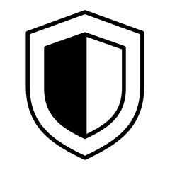 Circuit Shield solid glyph icon