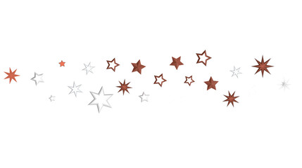 Falling Holiday Astral Radiance: Magnificent 3D Illustration of Descending Stellar Illumination for Christmas