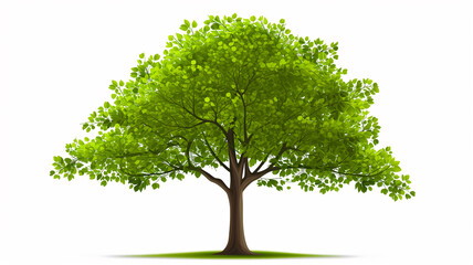 Watercolor Tree on white background