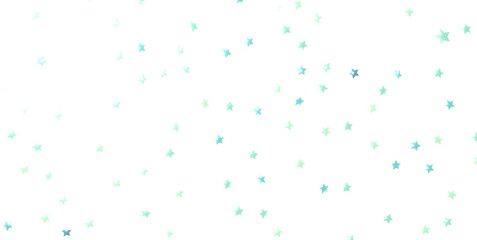 blue stars confetti on gray background. Christmas or winter festive background