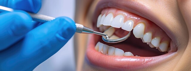 treatment of surgical tooth filling against caries dentist-orthodontist in dental clinic dentistry dental concept