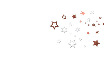 Starry Christmas Cascade: Radiant 3D Illustration Showcasing Falling Holiday Starlight Streams