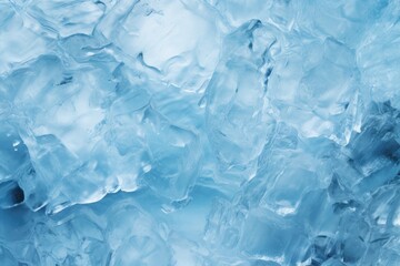 Pieces of ice close-up, melting ice water temperature below zero degrees