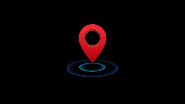 Position positioning radio wave animation, alpha channel