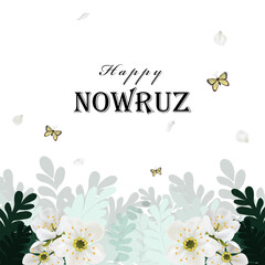 Nowruz vector background illustration. It is suitable for card, banner, or poster