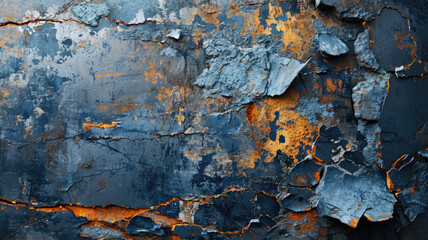 Eroded Harmony, Sand and Fractured Elements in Light Orange Palette